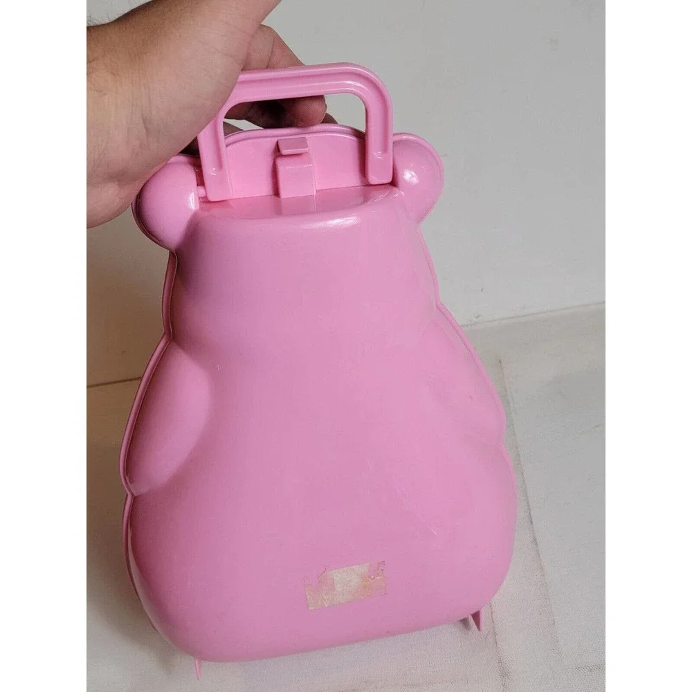 Vintage School Carry Case Kiddywinks Hungry Horace Hippo Lunchbox Made in UK 80s